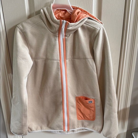 Helly Hansen Cream and Orange Hoodie. Women size medium - Picture 1 of 5